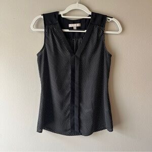 Banana Republic Black and White Sleeveless Blouse